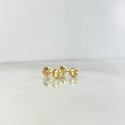 Topos Bola 5mm 0.65gr / Diamantada Oro Amarillo