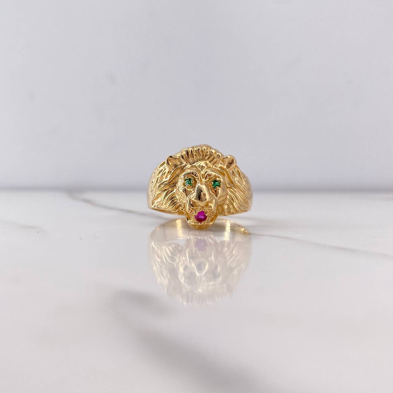 Anillo Cabeza Leon 7 05gr Talla T10 3 4 18K Oro Nacional