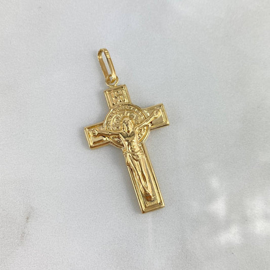 Dije Cruz Cristo 1.95gr / 3.8cm / San Benito Oro Amarillo