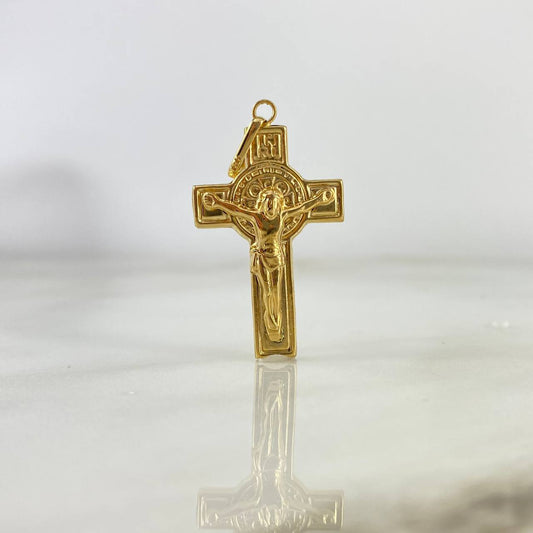 Dije Cruz Cristo 1.95gr / 3.8cm / San Benito Oro Amarillo