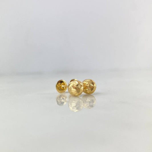 Topos Bola 6mm 0.8gr Diamantada Oro Amarillo
