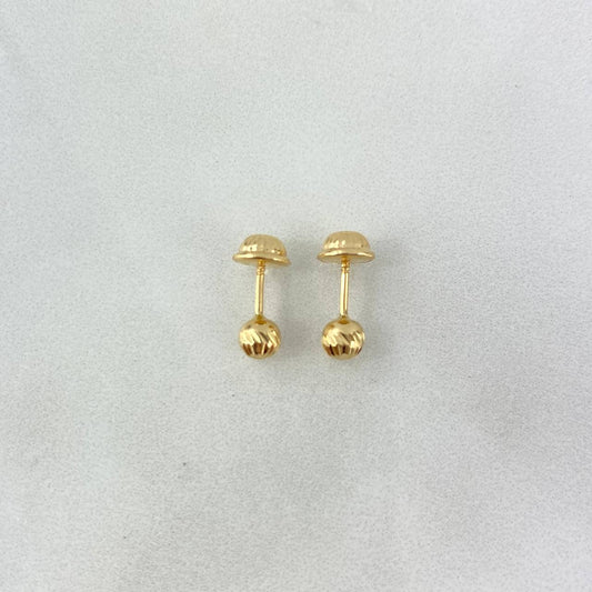 Topos Bola 4mm 0.55gr / Diamantada Oro Amarillo