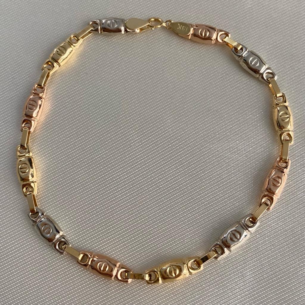 Gold Fishing Swivel Bracelet 