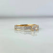 Anillo Churumbela 1.9gr / T6 / Circones Blancos Oro Amarillo &