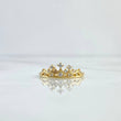 Anillo Corona Enpuntada 2.3gr / T6 3/4 / Circones Blancos Oro Amarillo 18K