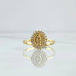 Anillo Virgen Milagrosa 1.85gr / T6 1/4 / Circones Blancos Oro Amarillo 18K