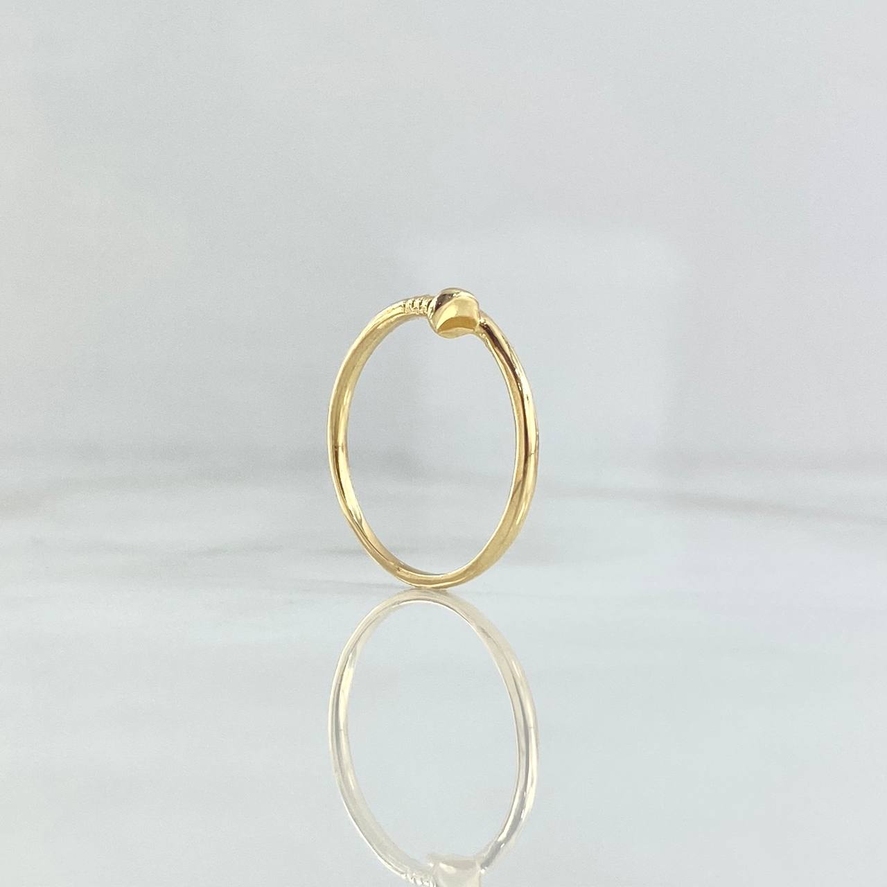 Anillo Clavo 1.4gr / T6 / Liso Oro Amarillo 18K