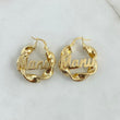 Fabricacion Bajo Pedido Candongas Nombre Personalizadas 8gr / Oro Amarillo 18K