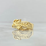 Fabricacion Bajo Pedido Anillo Nombre Diamante Personalizado 7gr / Circones Blancos Oro Amarillo 18K