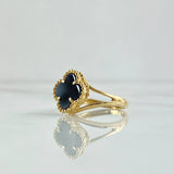 Anillo Trébol VCyA En Rombo 2.85gr / T6 1/4 / Onix Negro Punteado Oro Amarillo Nac.Esp. 18K