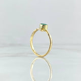 Anillo Solitario Cola Finita 2.5gr / T6 1/2 / Esmeraldas 32Pts Oro Amarillo 18K ©