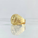 Anillo Sello Caballo En Espiral 3.65gr / T11  / Texturizado Oro Amarillo 18K