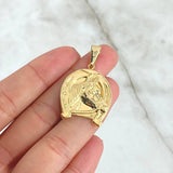 Dije Herradura Caballo 2.6gr / 3.7cm / Liso Oro Amarillo 18K