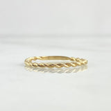 Anillo Trenzado 1.25gr / T7 3/4 / Liso Oro Amarillo 18K ©