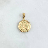 Dije Santisima Trinidad 1.15gr / 2.5cm / Circulo Mate Troquelado Oro Amarillo 18K