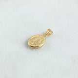 Dije Santisima Trinidad 0.6gr / 2cm / Ovalo Mate Troquelado Oro Amarillo 18K