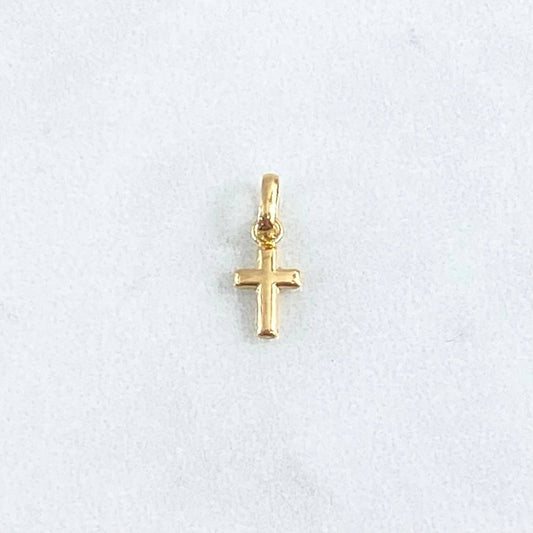 Dije Cruz Lisa 0.2gr / 1.5cm / Oro Amarillo *