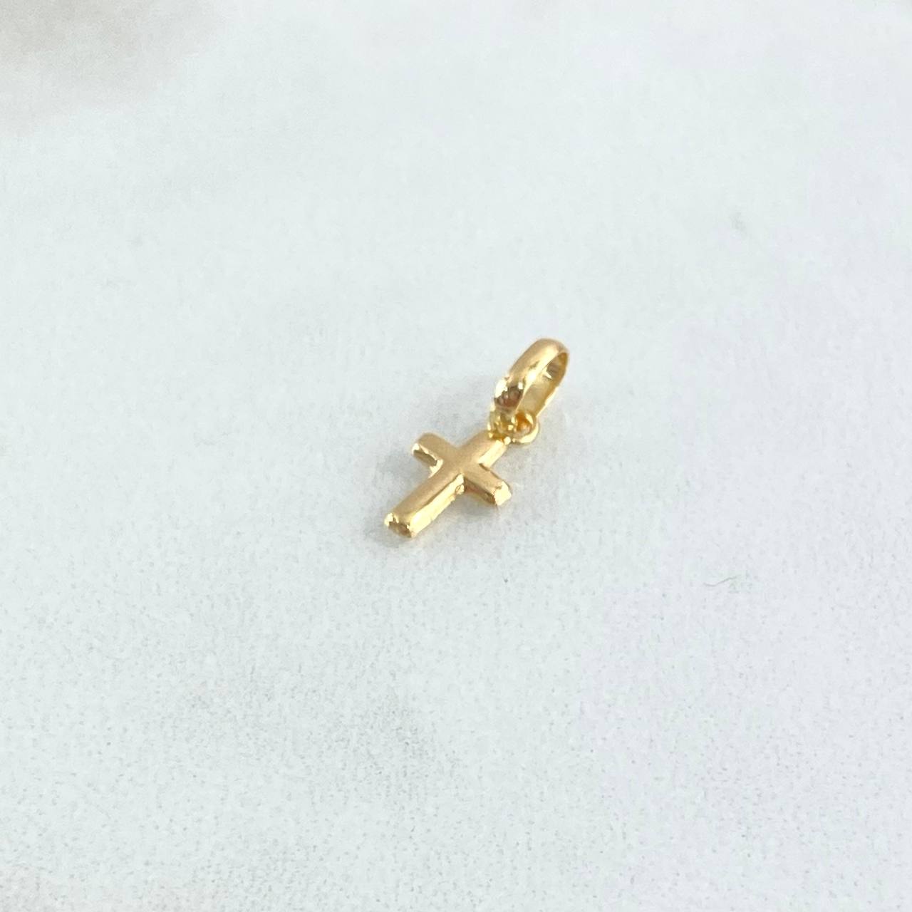 Dije Cruz 0.2gr / 1.3cm / Lisa Oro Amarillo 18K