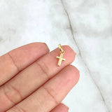 Dije Cruz Lisa 0.2gr / 1.5cm / Oro Amarillo 18K