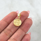 Dije Fe Medalla 1gr / 2.2cm / Enmallado Oro Amarillo 18K