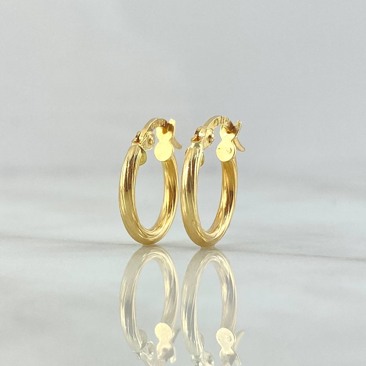 Candongas Lore 1.1gr / 1.4cm / Entorchadas Oro Amarillo 18K