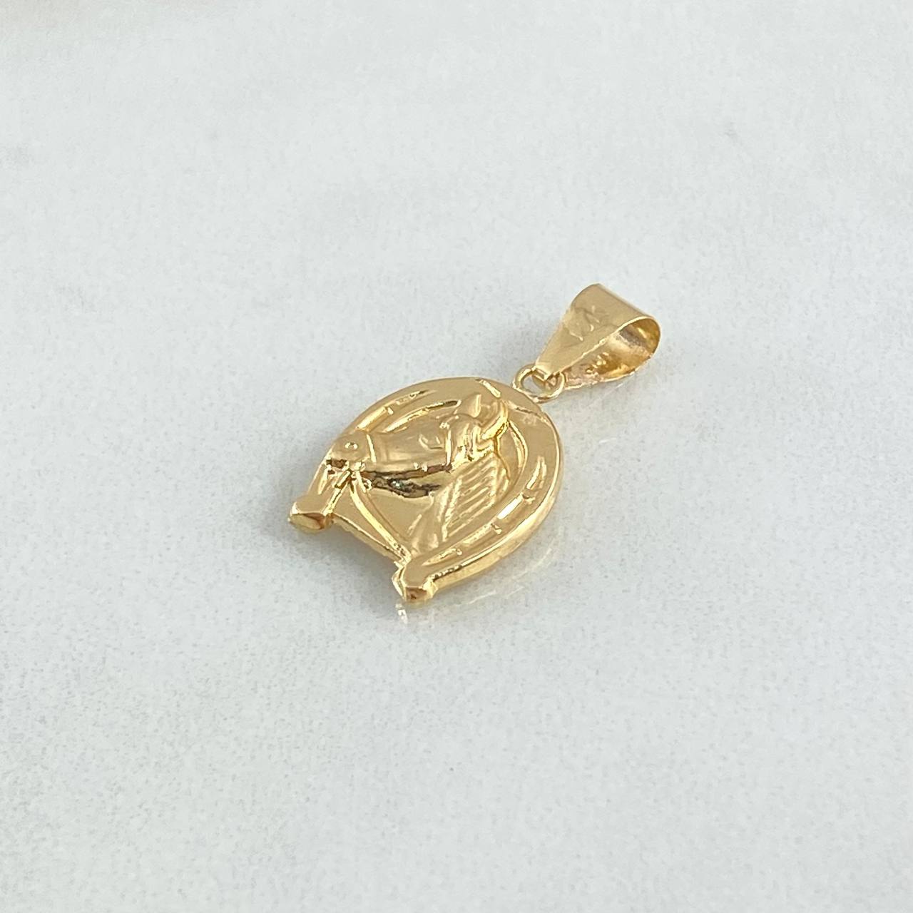 Dije Herradura Caballo 0.95gr / 2.3cm / Liso Oro Amarillo 18K ©