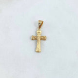 Dije Cruz Cristo Corteza 0.85gr / 2.9cm / Oro Amarillo 18K ©