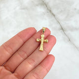 Dije Cruz Cristo Corteza 0.85gr / 2.9cm / Oro Amarillo 18K ©