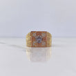 Anillo Corona RX 10.9gr / T9 3/4 / Reloj Circones Blancos Tres Oros 18K $