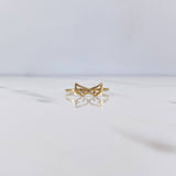 Anillo Alas 0.9gr / T6 1/4 / Liso Oro Amarillo 18K $