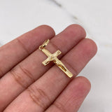 Dije Cruz Cristo 1.35gr / 2.8cm / Liso Oro Amarillo 18K $