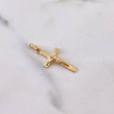 Dije Cruz Cristo 1.35gr / 2.8cm / Liso Oro Amarillo 18K $