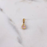 Dije Gota Halo 0.65gr / 1.5cm / Circones Rosado Blancos Oro Amarillo 18K $