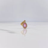 Dije Gota Halo 0.65gr / 1.5cm / Circones Rosado Blancos Oro Amarillo 18K $