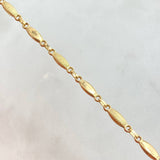 Cadena Rustica Ojiva 9.05gr / 60cm / 3.3mm Diamantada Oro Amarillo 18K