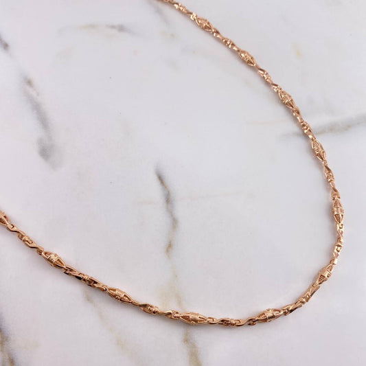 Cadena Rustica Dubai 33.8gr / 60cm / 4.3mm Oro Rosa 18K $