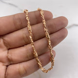 Cadena Rustica Dubai 33.8gr / 60cm / 4.3mm Oro Rosa 18K $