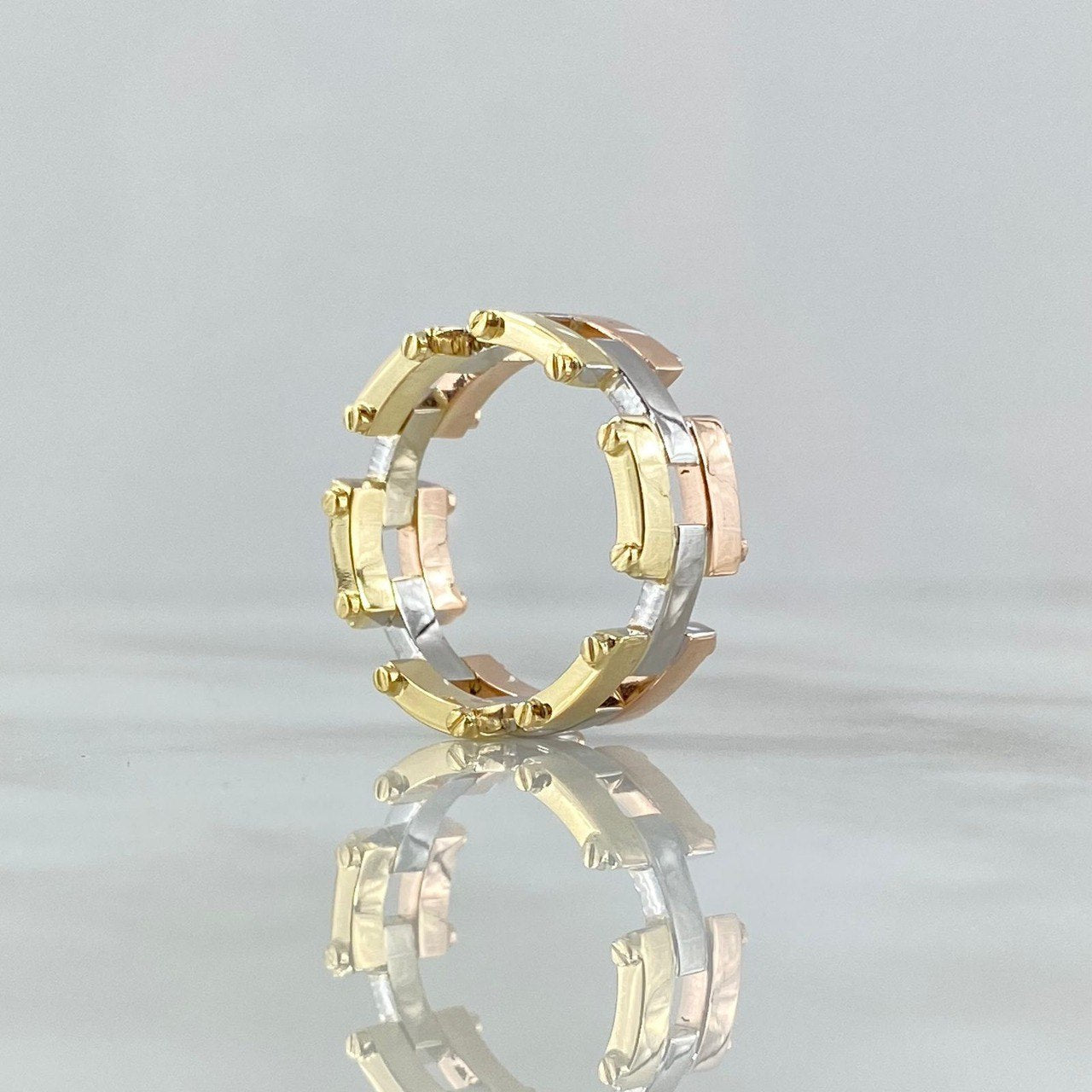 Fabricacion Bajo Pedido Anillo Cerca Rustica 12gr / Tres Oros 18K