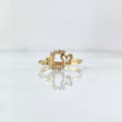 Anillo Arco de Mariposas 2gr / T7 3/4 / Circones Blancos Oro Amarillo 18K