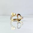 Anillo Corazón Apendice 2.05gr / T5 3/4 / Circones Blancos Oro Amarillo 18K