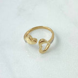 Anillo Corazón Apendice 2.05gr / T5 3/4 / Circones Blancos Oro Amarillo 18K