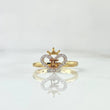 Anillo 15s Corazón Corona 2.25gr / T7 / Circones Blancos Oro Amarillo 18K