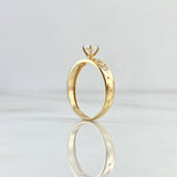 Anillo Solitario Enmallado Corazones 2gr / T6 1/4 / Circon Blanco Oro Amarillo 18K