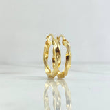 Candongas Mai 2.4gr / 2.6cm / Rayadas Oro Amarillo 18K