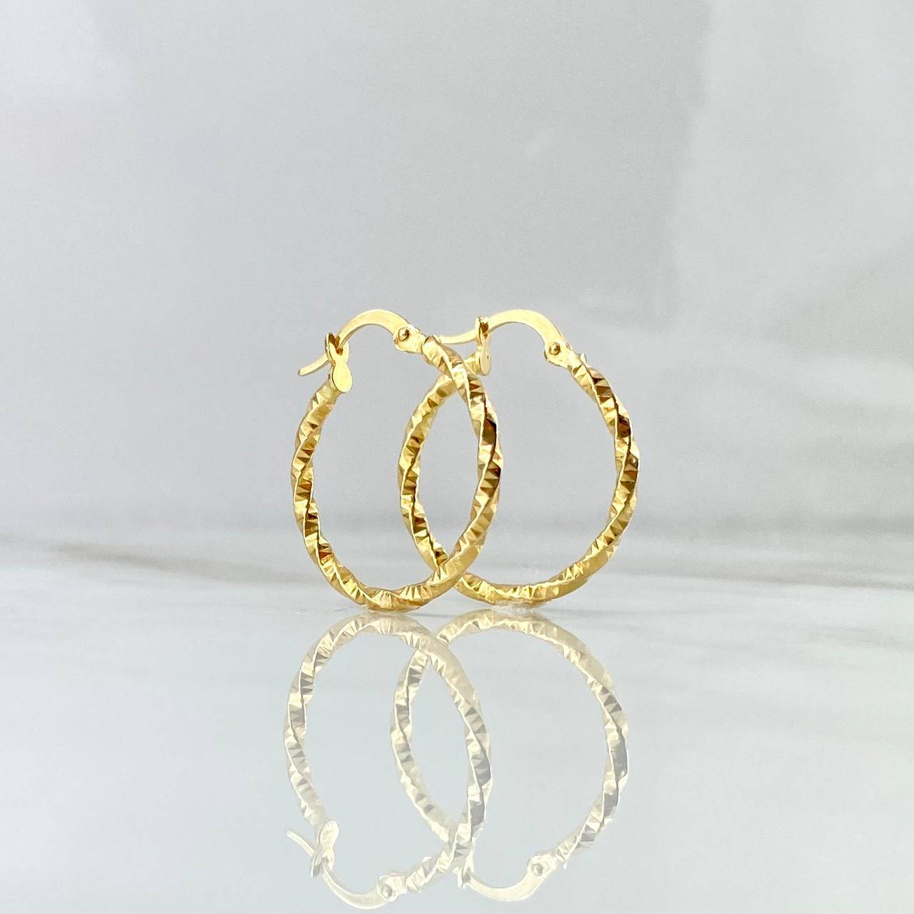 Candongas Majo 1.6gr / 2.5cm / Diamantada Oro Amarillo 18K *