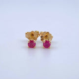 Topos Piedra 0.85gr / 3mm Rubies 35pts Oro Amarillo 18K (Joya)