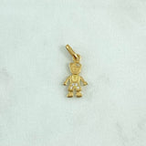 Dije Niño 0.9gr / 1.8cm / Circones Blancos Oro Amarillo 18K ©