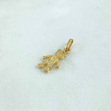 Dije Niño 0.9gr / 1.8cm / Circones Blancos Oro Amarillo 18K ©