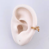 Piercing Earcuff Simulador 1gr / 1cm / Estrella Fugaz Oro Amarillo 18K (Joya)