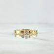 Anillo Solitario Recto 2.1gr / T6 3/4 / Circon Blanco Oro Amarillo 18K